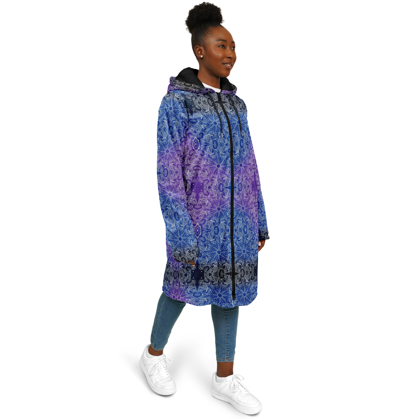 Zen Mandala Fleece Zipper Cloak