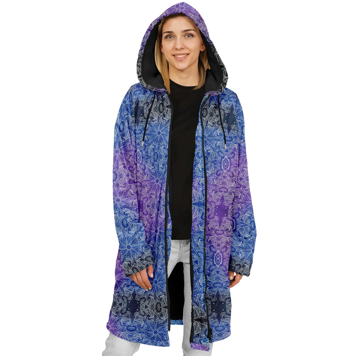 Zen Mandala Fleece Zipper Cloak