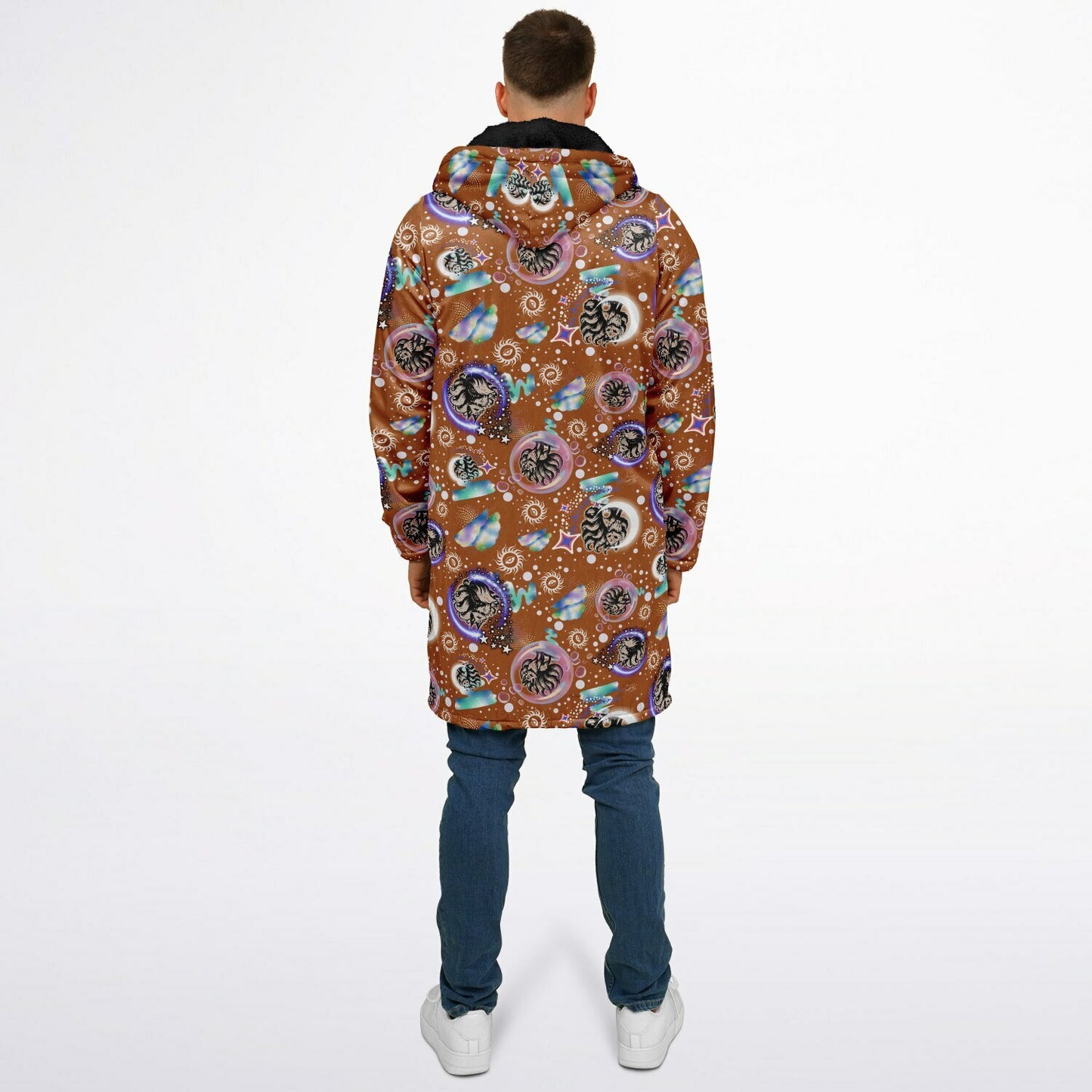 Cosmic Fox Fleece Zipper Cloak