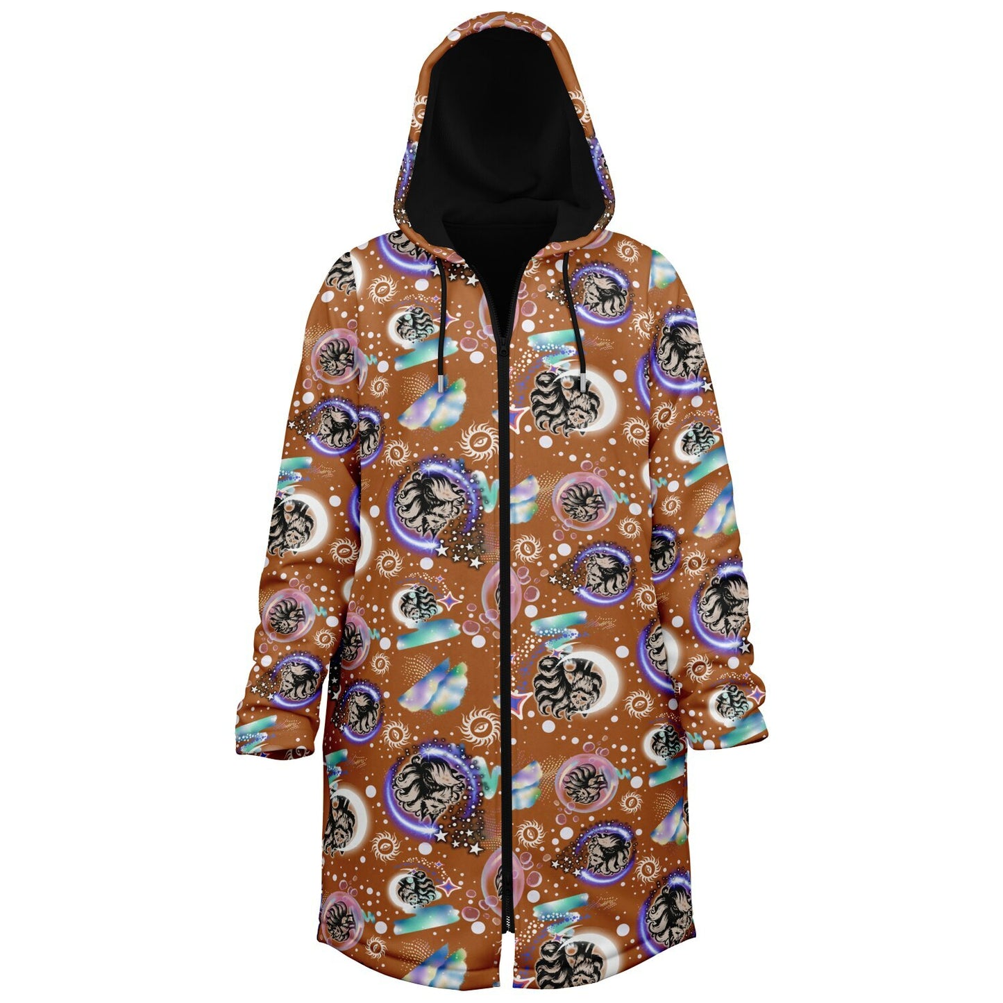 Cosmic Fox Fleece Zipper Cloak