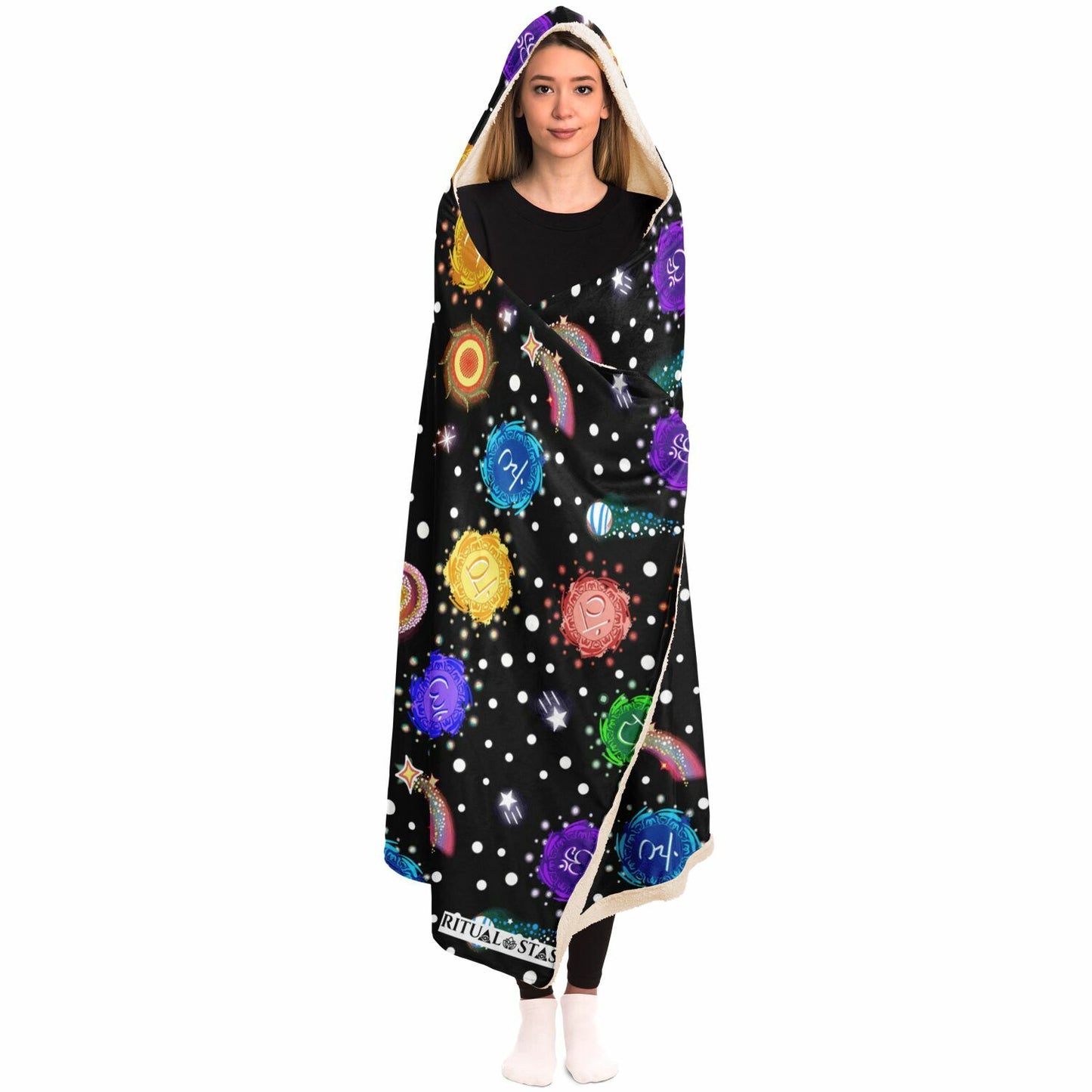 Cosmic Chakra Hooded Blanket